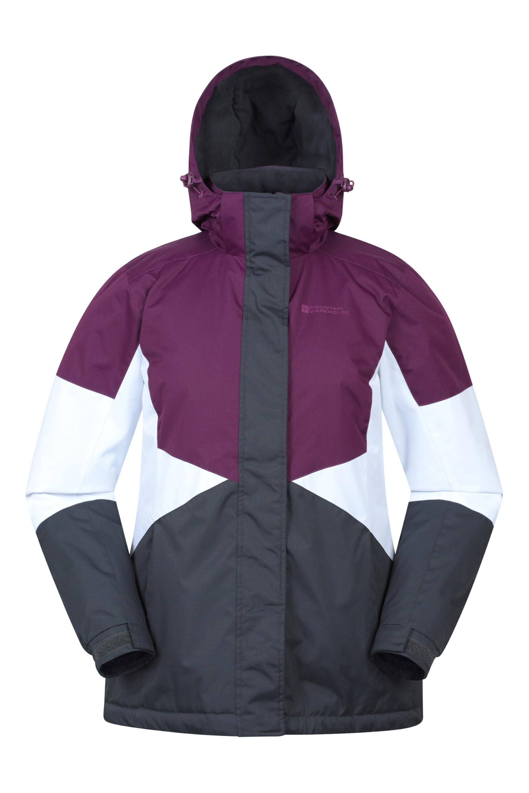 Mountain Warehouse Women's Purple Moon Ski Jacket - Snowproof, Adjustable Hood - Ideal For Sports, Skiing, Snowboarding Size 10