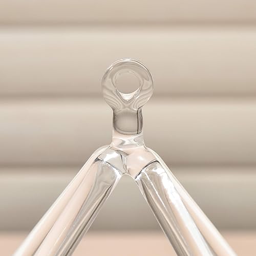 Vista 25 de TOPFUND Pirámide cantante de cristal de 8 pulgadas con funda de transporte de cuero artificial y delantero de gamuza de cuarzo Pirámide de canto