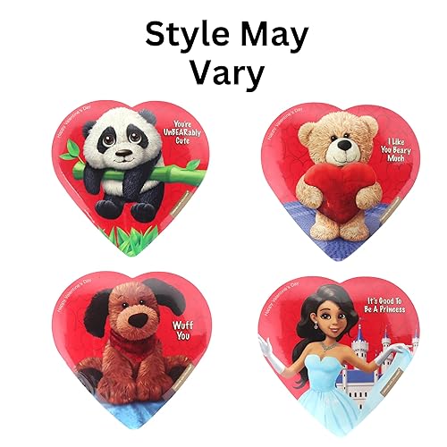 Miniatura 3 de Sweetzo - Caja de corazón de chocolate de San Valentín para niñas, trufas con sabor surtido en el interior, el estilo puede variar, paquete de 3