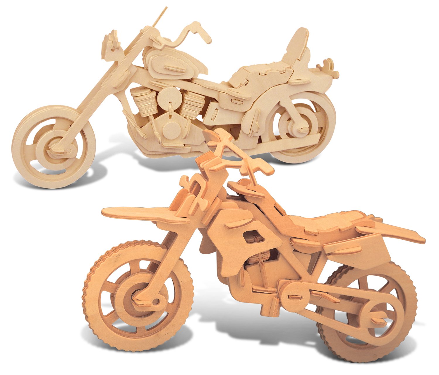 Amazon.co.jp: Puzzledダートバイクとオートバイ3dパズル木製