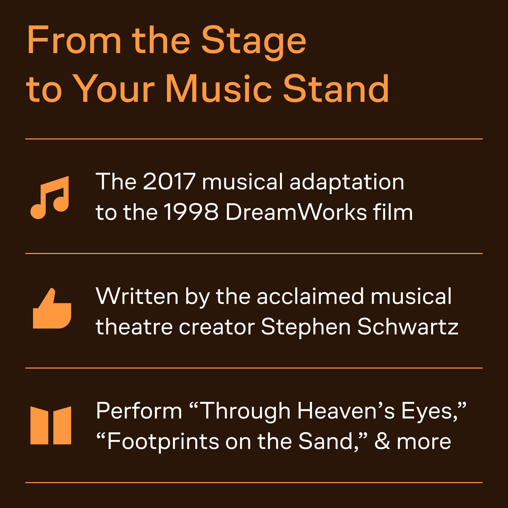 The Prince of Egypt - Vocal Selections: Stage Musical