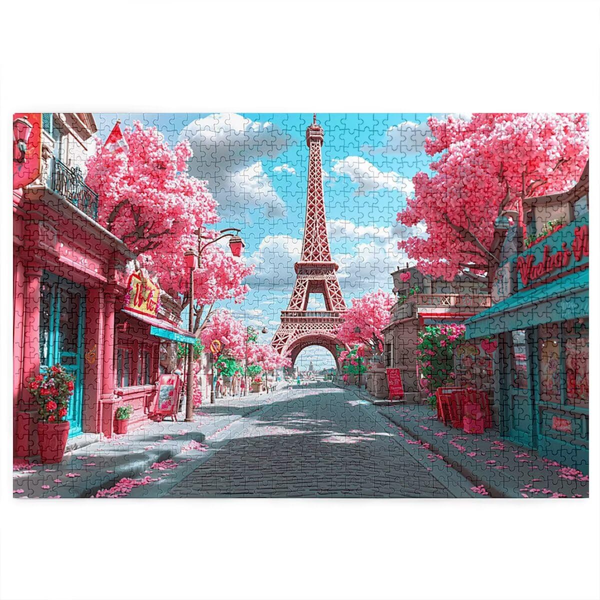 Puzzle 3000 elementów, Paryż, krajobraz, 3000 elementów, drewniane puzzle dla dorosłych, trudna łamigłówka, gra logiczna dla całej rodziny, drewniane puzzle do dekoracji salonu, na prezenty, R-12