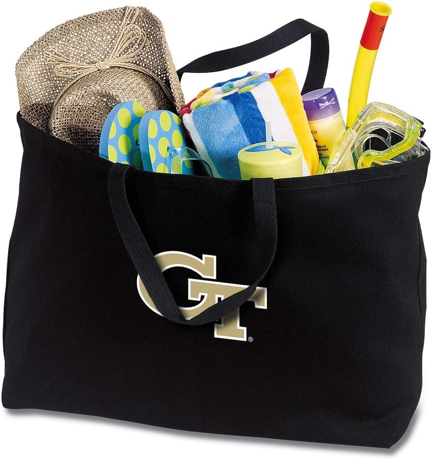 Broad Bay JUMBO Georgia Tech Tote Bag or Large Canvas Georgia Tech Shopping Bag