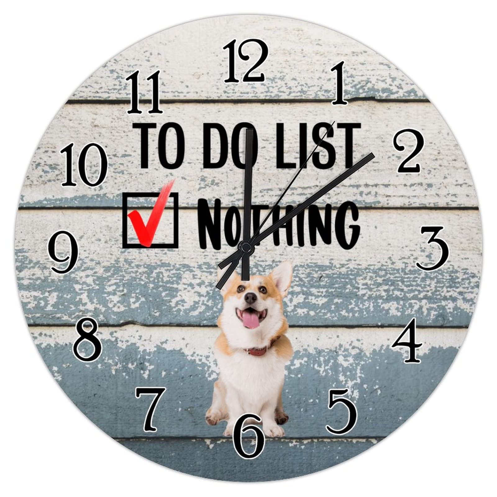 Horloge Welsh Corgi en bois la complicité d'un compagnon dans votre maison