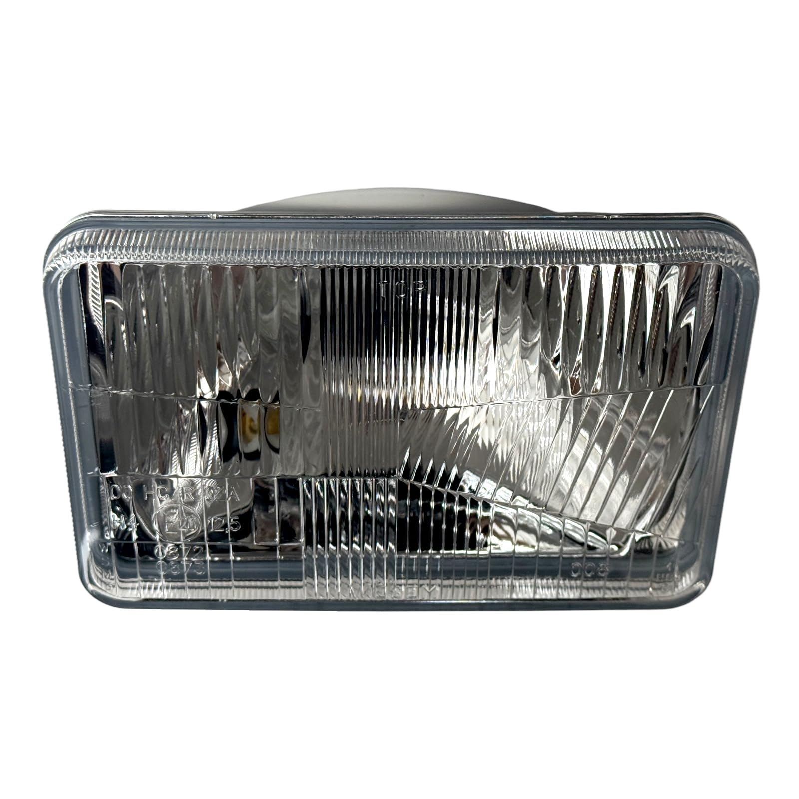 Juego de 2 Faros Delanteros para Tractor Agrícola Universal - H4 12V/24V - Luz de Cruce, Carretera y Posición - Carcasa de Metal y Vidrio - Homologado E20 IP54-168x106mm