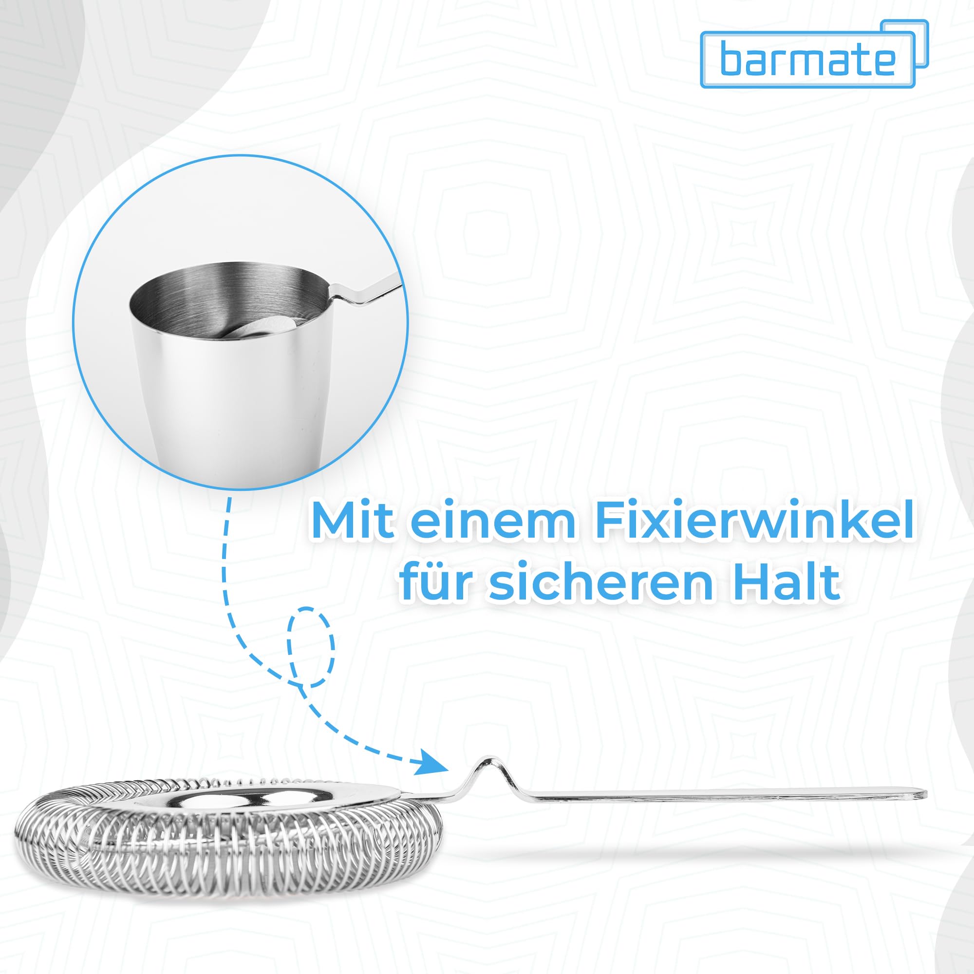 Cocktail Shaker aus Edelstahl, Profi Boston Shaker, hochwertiges Barzubehör, 2-teilig 750ml (3er Set (Shaker + 2 Siebe))