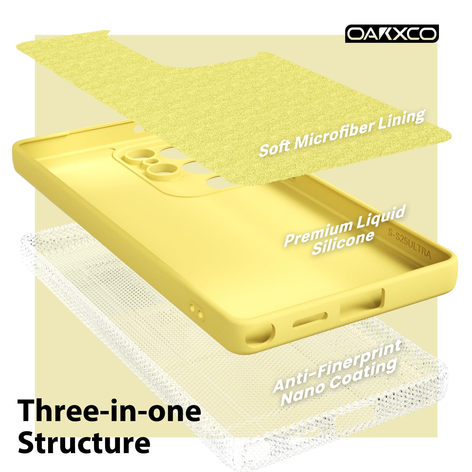 oakxco for Samsung Galaxy S24 Ultra Phone Case Liquid Silicone, Thin Slim Soft Rubber Gel TPU Plain Simple Cover for Women Girl Cute, Matte Solid Color, Brown Khaki Nude — view 133