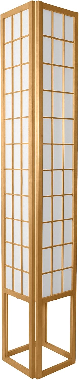 Red Lantern 72" Window Pane Shoji Lamp, Black