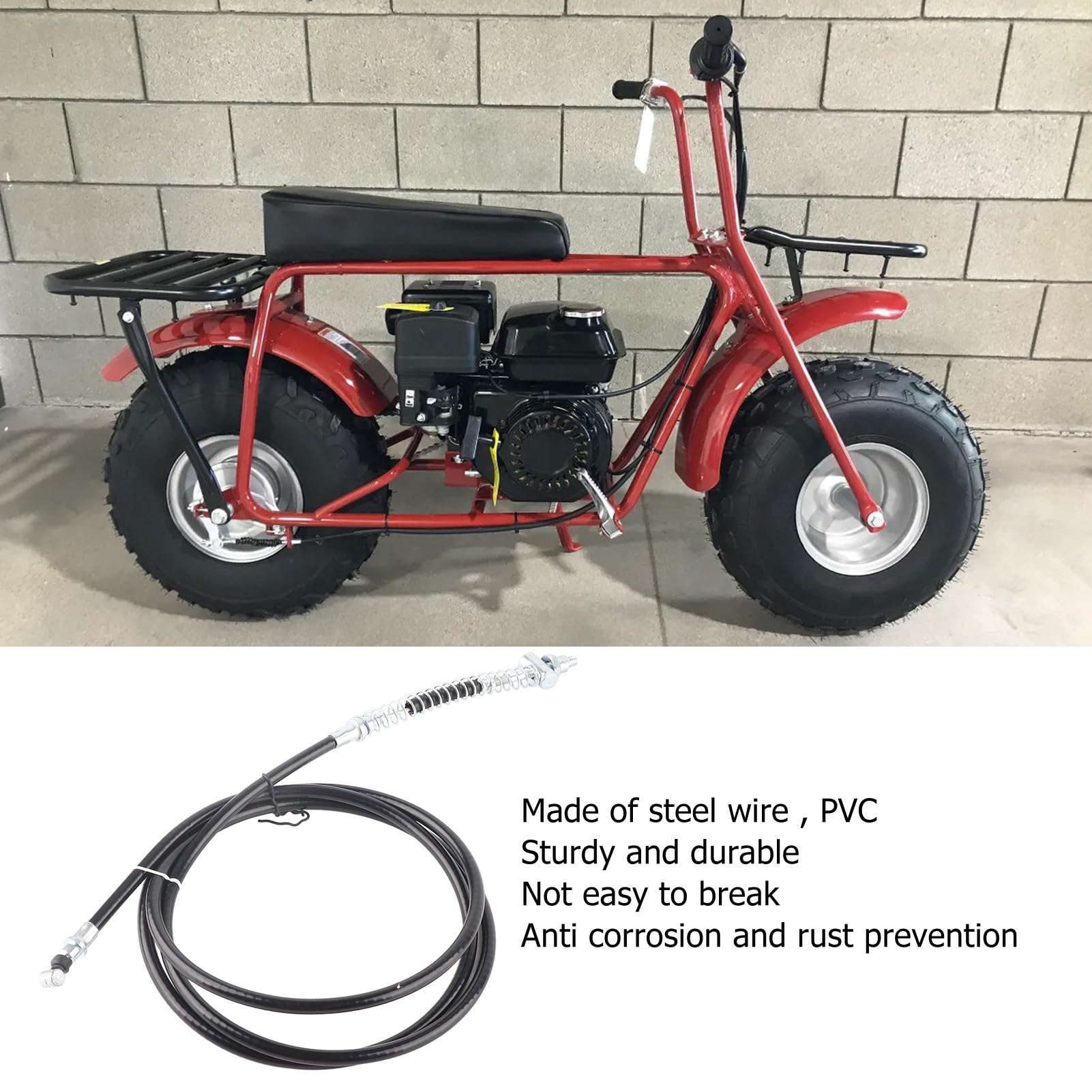 Accessoire de remplacement de câble de frein à tambour, améliore les performances de freinage 67 pouces pour Mini vélo