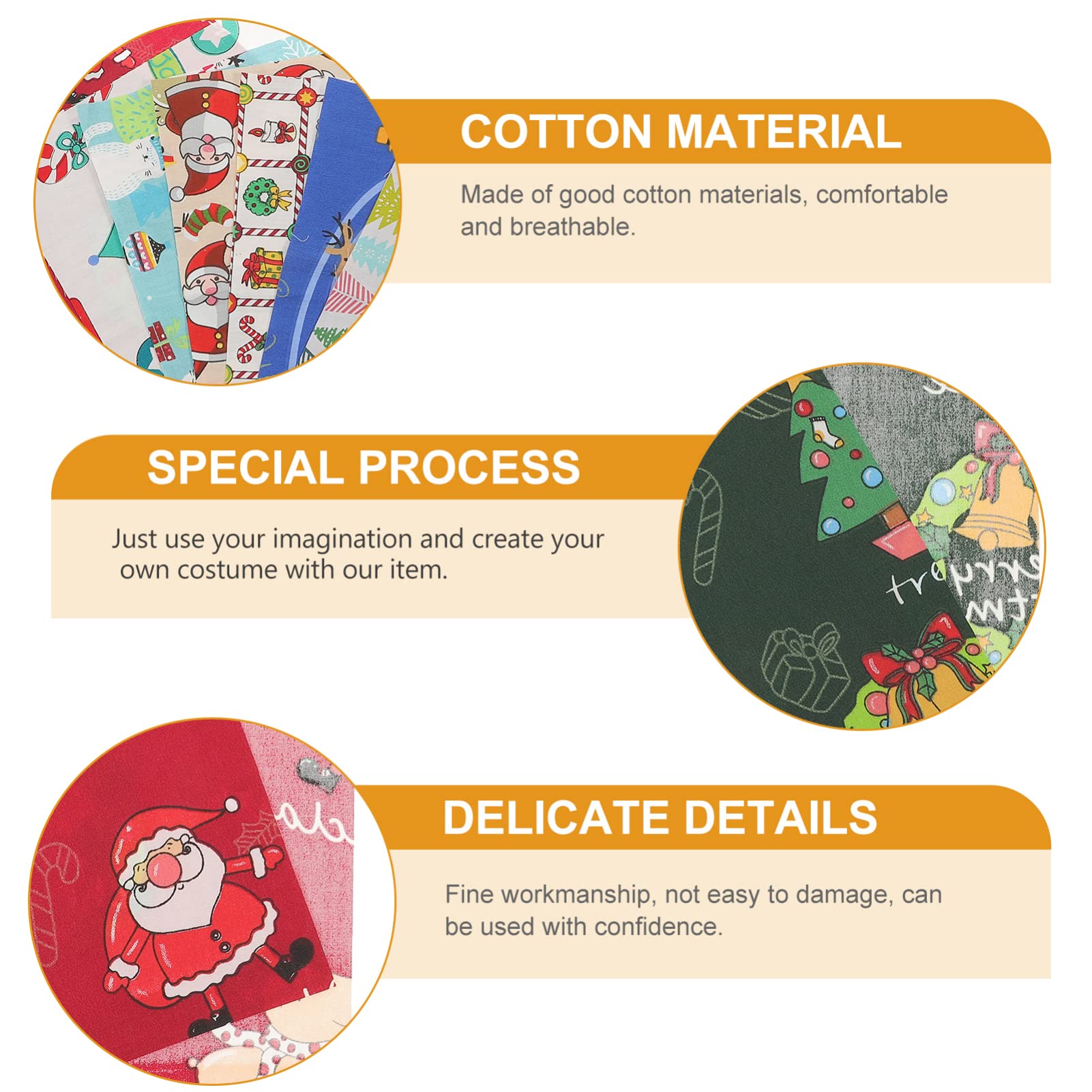 MAGICLULU 10hojas Tela de Algodón Navideña Tela de Patchwork Estampado Floral para Hacer Tú Mismo para Decoración de Navidad y Manualidades DIY