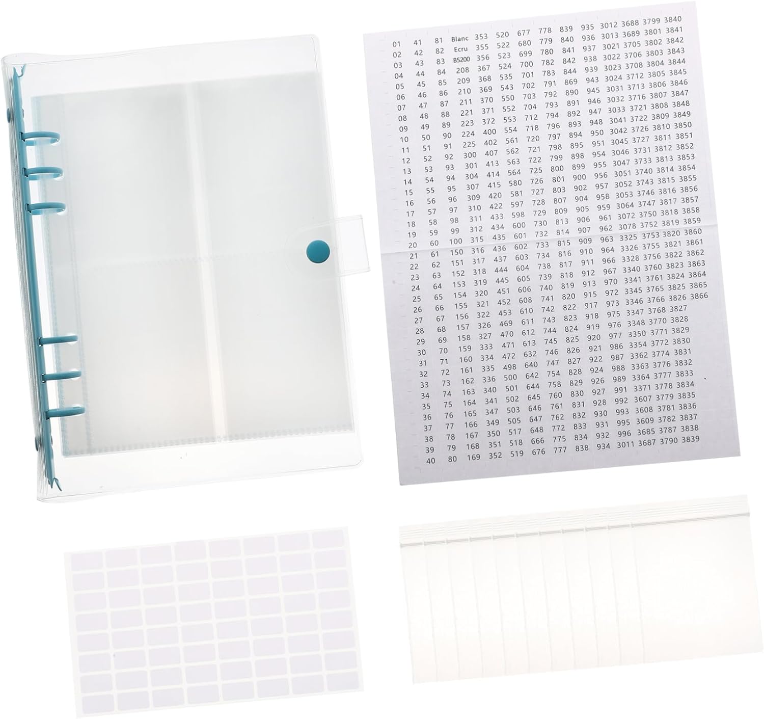 Housoutil Diamond Storage Book for Rhinestones Portable 10-Piece Organizer with Bags for DIY Crafts and Bead Sorting