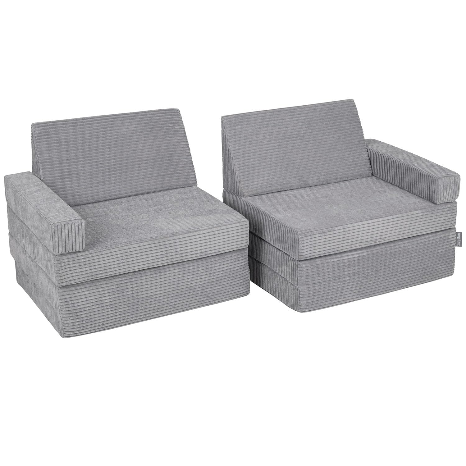 KiddyMoon Sofa dziecięca rozkładana z pianki, sofa do zabawy dla dzieci, sofa do spania, fotel dziecięcy, kanapa dla dzieci, sofa do pokoju dziecięcego, kanapa dziecięca, materac składany, materace