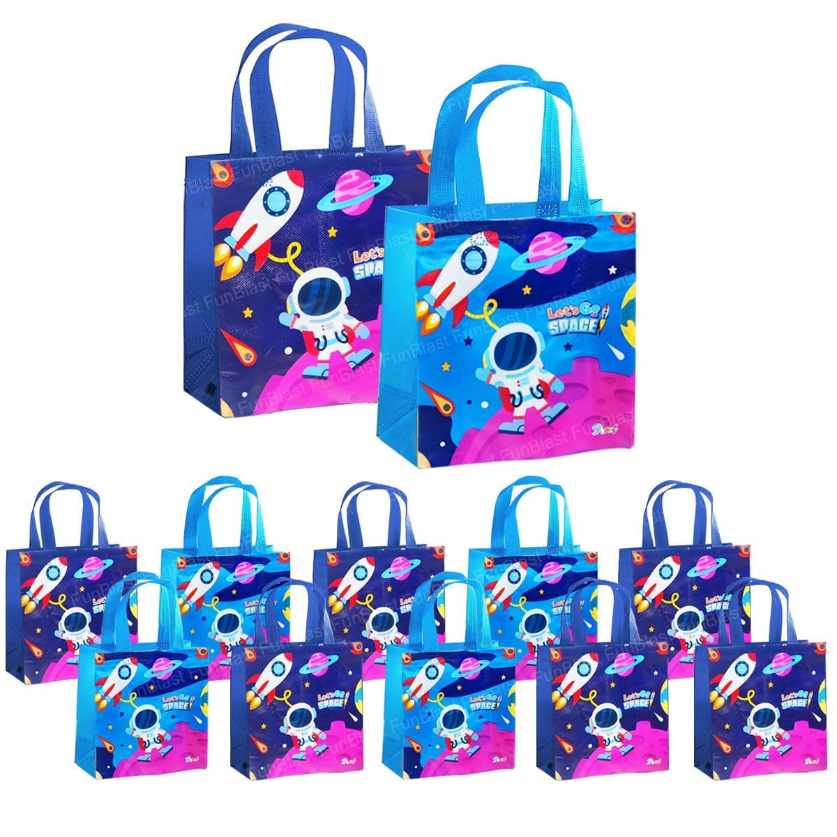 FunBlast Space Gifting Bags for Return Gifts - Pack of 12 Pcs Non-Woven Carry Bags, Multi-Purpose Reusable Carry Bag, Birthday Gifting Bags, Hand Bags for Return Gifts (12) (B0CDGVPCN4) Amazon Price History, Amazon Price Tracker