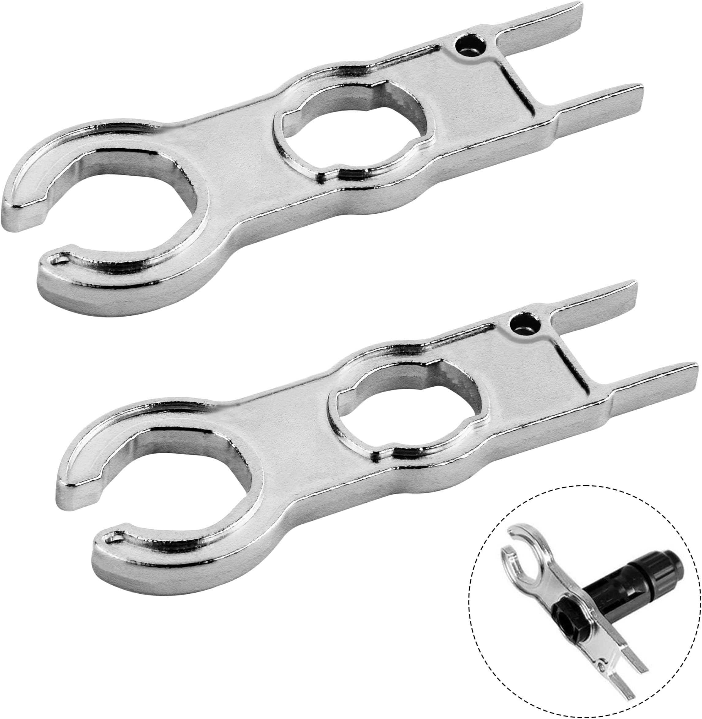 Pack of 2 Solar Spanner Set, Handy Wrench for Solar Panel Cable System Wire Connector, Mc4 Plug Prong Wrench for Separating Socket and Plug