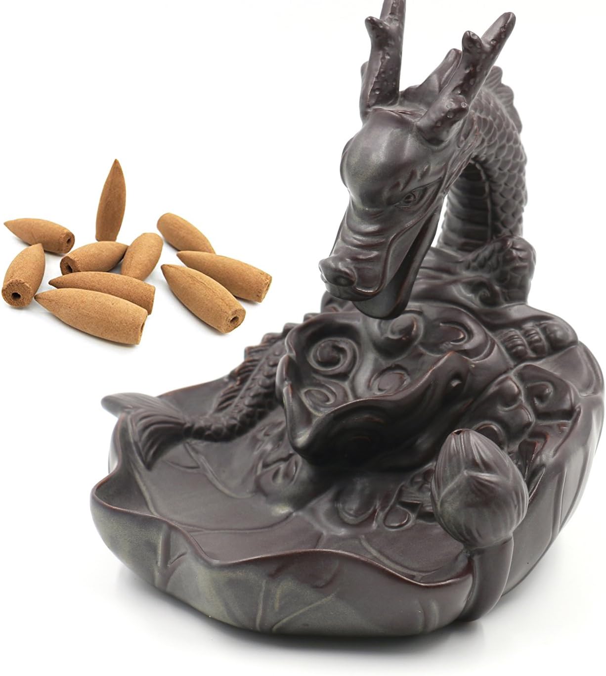 Incense Holder Ceramics Dragon Backflow Incense Burner