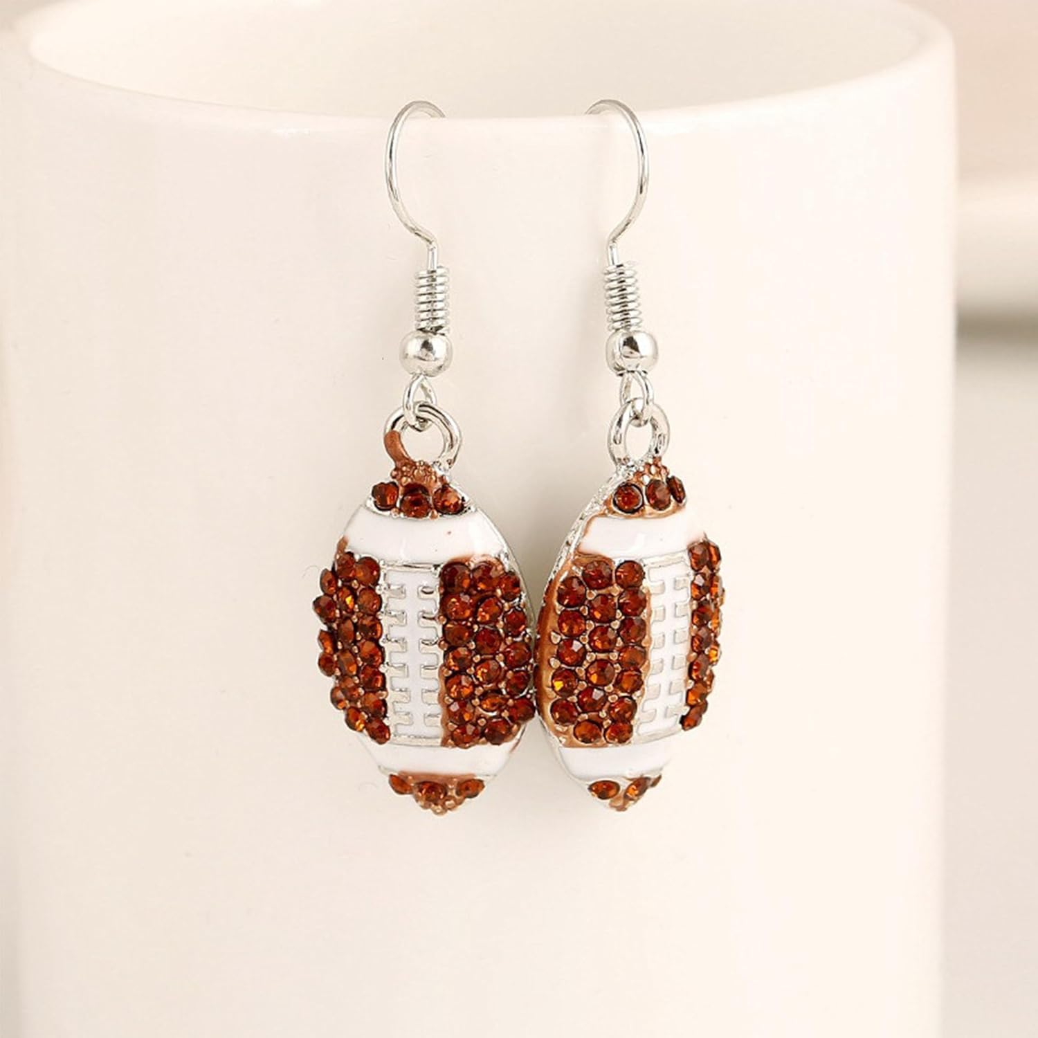 Acrylic Baseball Earrings Cool Punk Football Baseball Basketball Sports Drop Dangle Earrings Lightweight Rugby Soccer Statement Earring for Women Sport Lover Jewelry Gift - Image 6