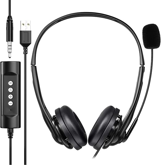 Newaner PC Headset, USB Headset/3.5 mm 