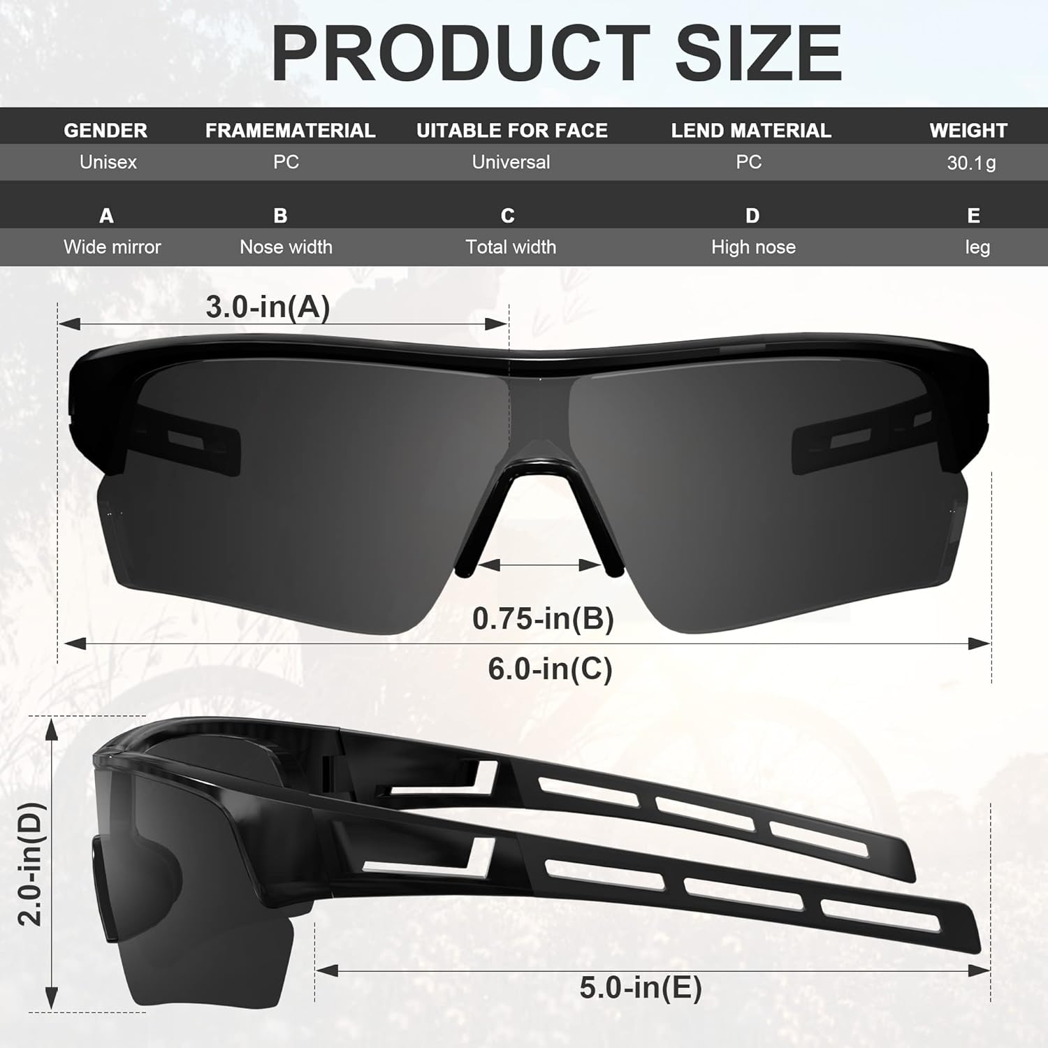 Tinted Safety Glasses for Men Women, Safety Goggles Impact Resistant, ANSI Z87.1+ UV400 Eye Protection, Anti Scratch - Image 2