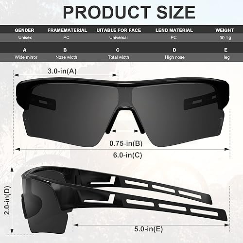 Miniatura 2 de Gafas de seguridad tintadas para hombres y mujeres, gafas de seguridad resistentes a los impactos, protección ocular ANSI Z87.1+ UV400, antiarañazos