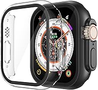 Vista 57 de Misxi - Juego de 2 fundas de policarbonato con protector de pantalla de vidrio templado compatible con Apple Watch Series 3 y Series 2 de 38mm
