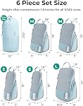 BAGSMART 6 Set Compression Packing Cubes, Lightweight Vacation Travel Essentials, Travel Accessories for Suitcase Organizer Bags Set, Durable Luggage Organizer Travel Bags