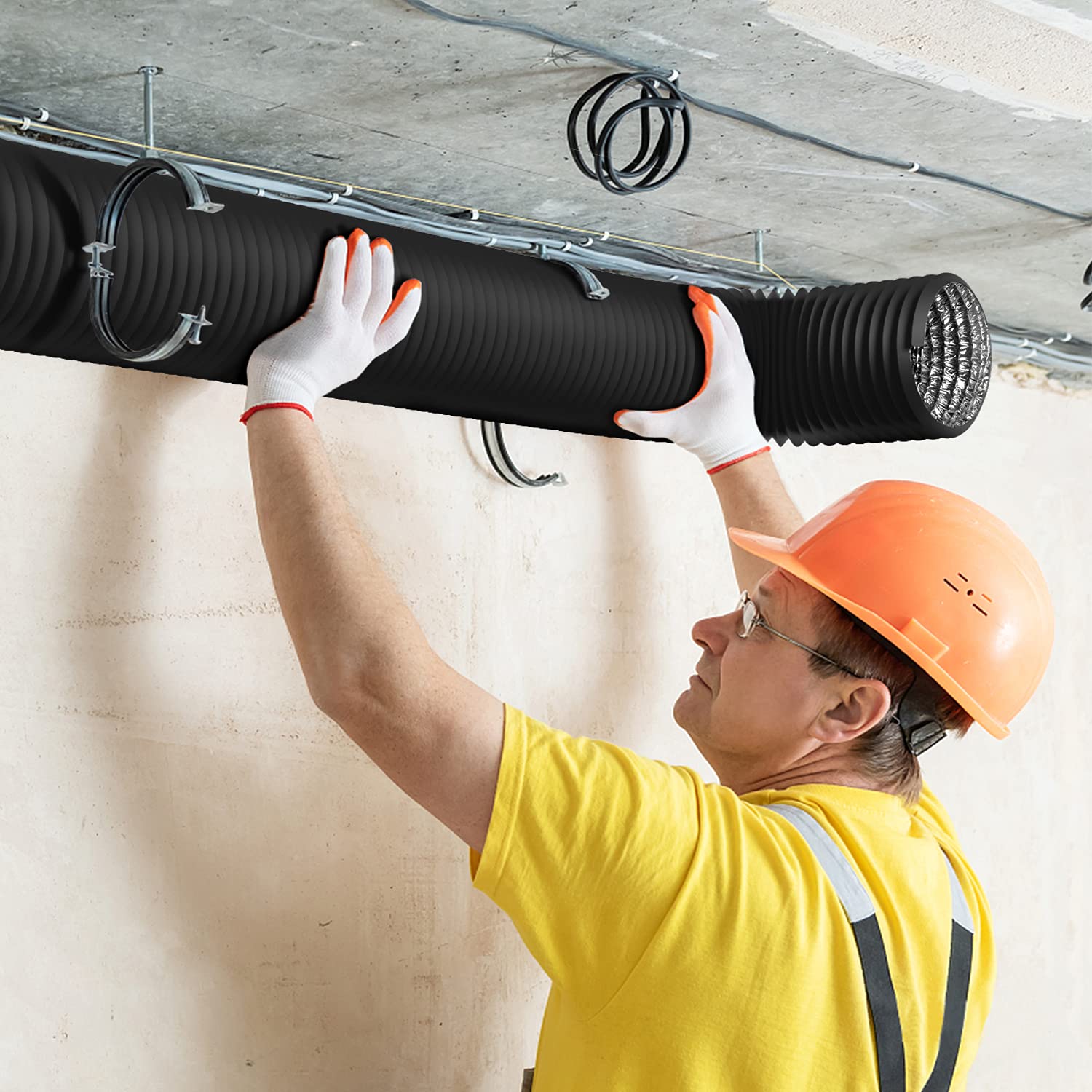 HealSmart 6-Inch Aluminum Flexible Duct – 25 Ft Length, 4-Layer Protection With Clamps, For Dryer Vent & HVAC - View #10