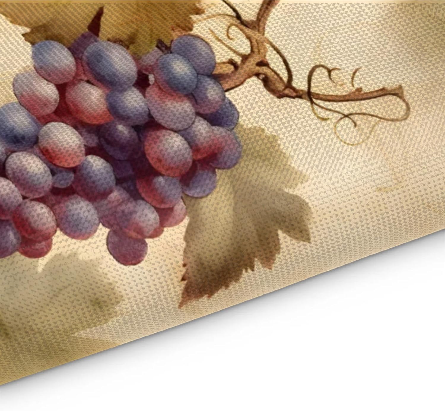 Vintage Grape Placemats Set of 6,12x18 Inch Heat Resistant Non-Slip Table Mats for Dining Table, Washable Place Mats for Wedding, Party, Home Decor