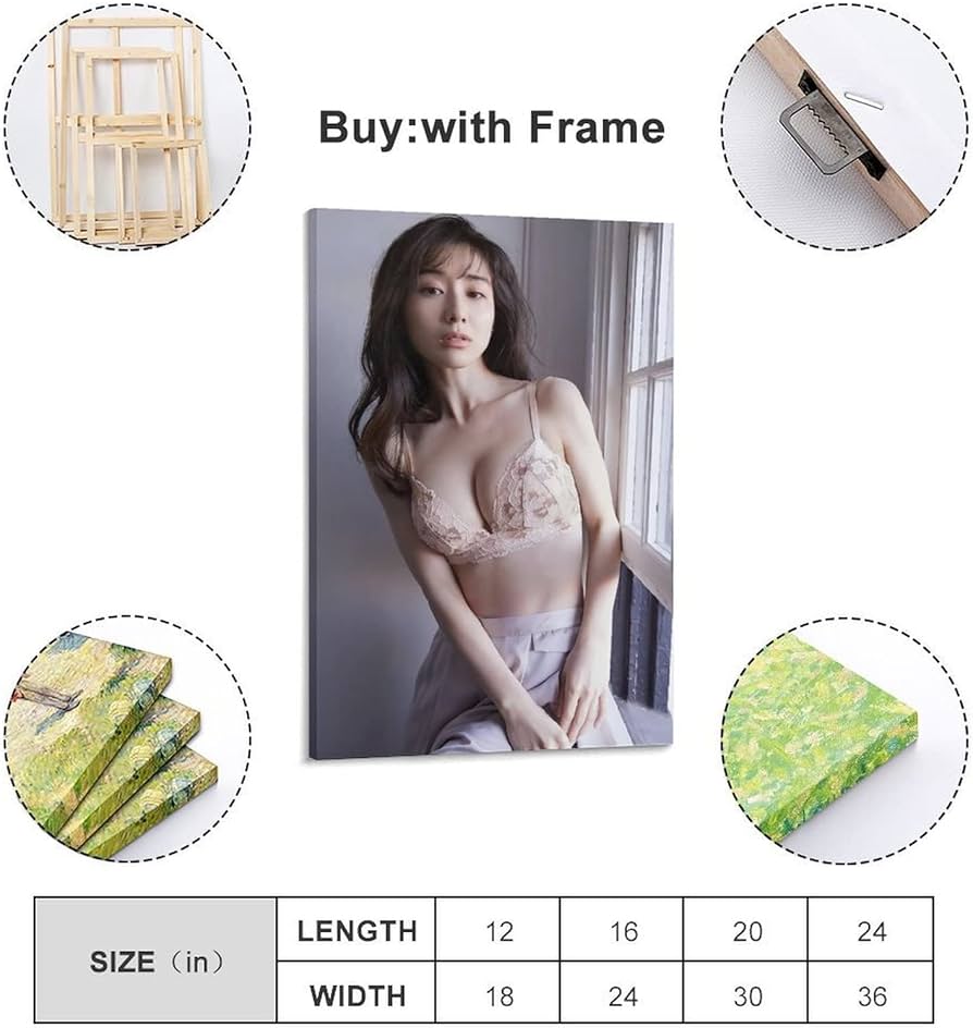 吉岡里帆　大島優子 アイコラ Amazon.co.jp: 田中みな実 女優セクシー写真グラビアアイドル水着画像ポスター ウォールアート 美しいお尻 部屋飾り  キャンバス16x24inch(40x60cm)