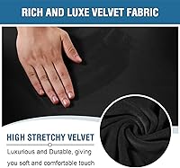 Vista 3 de H.VERSAILTEX Fundas Elásticas de Terciopelo para Sofá Reclinable Estilo de 4 Piezas Fundas para Sillas Reclinables Funda para Sillón Reclinable