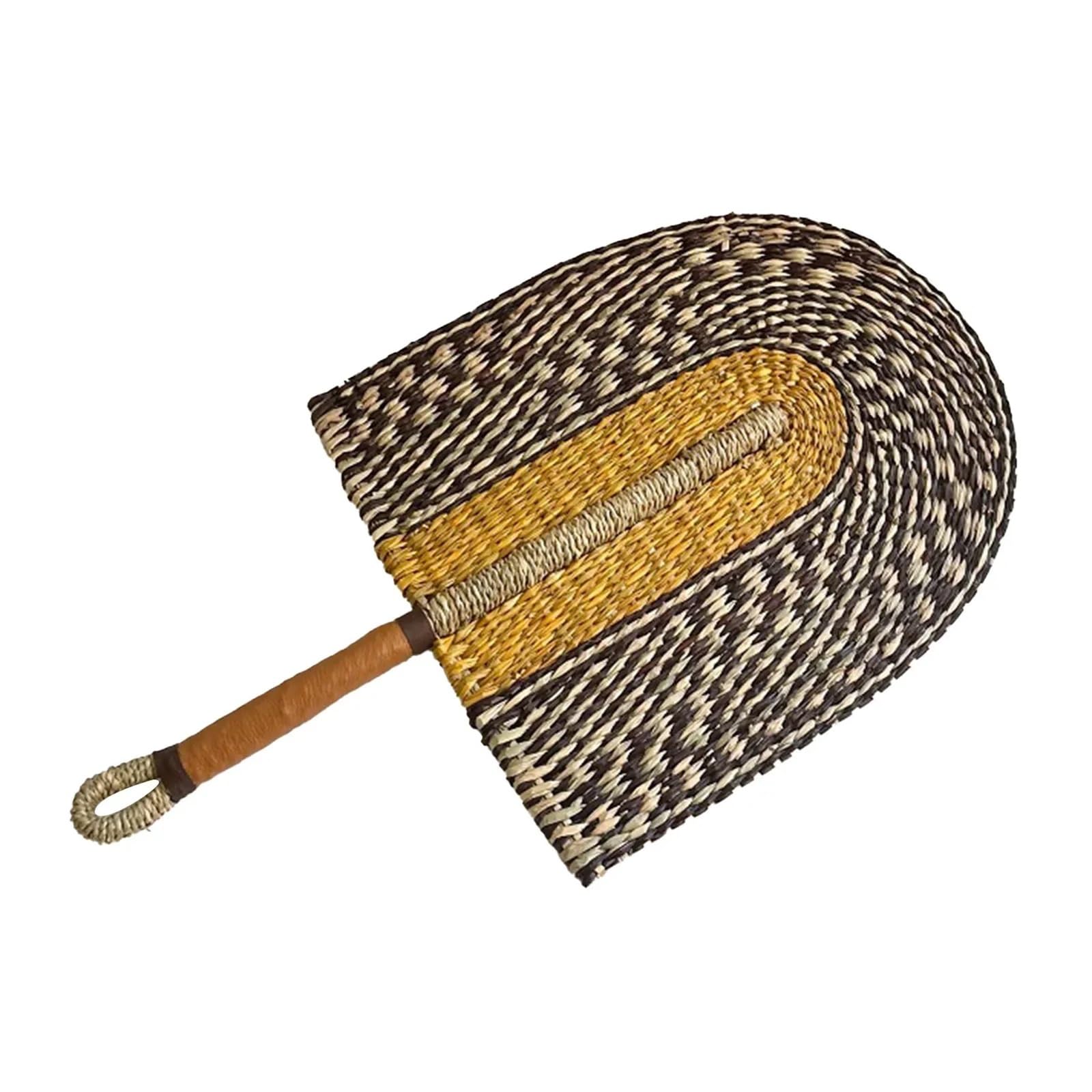 CIOPLJHKL Summer Handheld Woven Straw Fan Handwoven Grass Handmade Cooling Hanging Wall Decorations For Home Bedroom Decor for Home Wedding