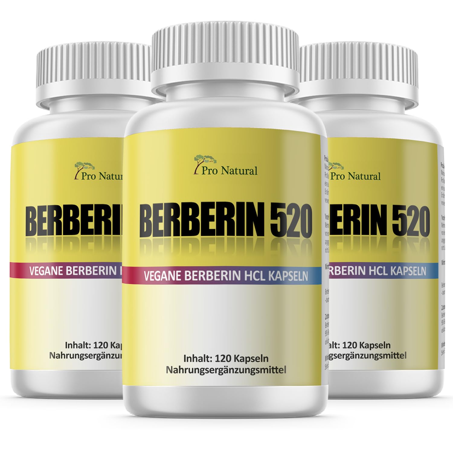 Berberin 520 mg I 120 Kapseln hochdosiert I 100% Vegan I Premiumqualität