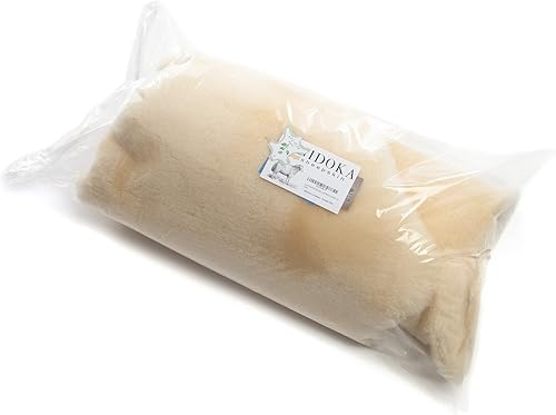 Vista 5 de Desert Breeze Distributing Minidoka - Base médica de piel de oveja, tamaño grande, color verde de alta temperatura, forma natural, 41 pulgadas, piel