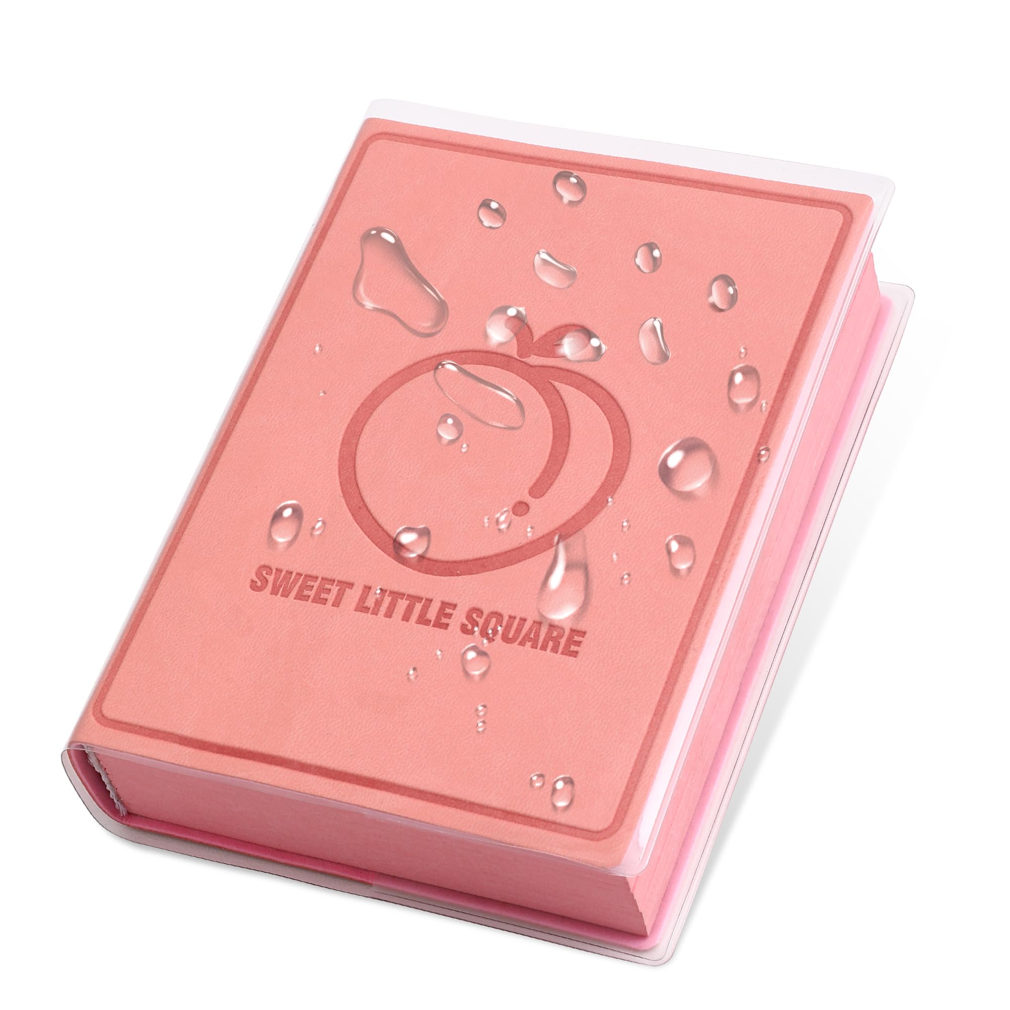 Carnet vierge épais avec couverture imperméable, 400 pages couleur, couverture rigide pour femme, homme, travail, école, prise de notes ou croquis (rose pêche)