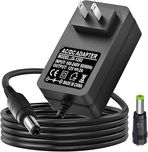 12V AC/DC Casio Keyboard Charger Power Adapter Compatible for Casio Keyboard WK-1600 WK-1800 WK-1630 WK-3000 WK-3000D WK-3200 WK-3300 WK-3500