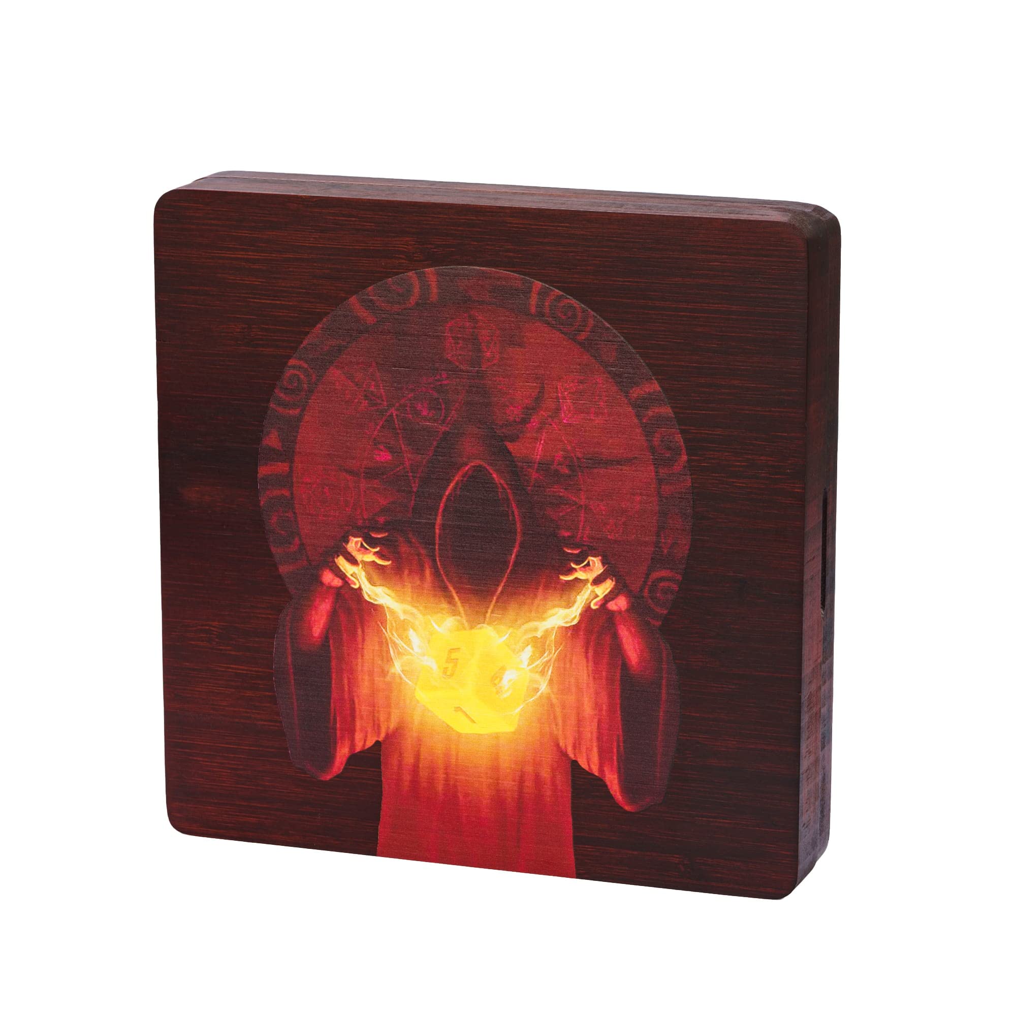 UDIXI 2 in 1 DND Dice Tray, Bamboo Dice Box for D&D RPG Tabletop Games