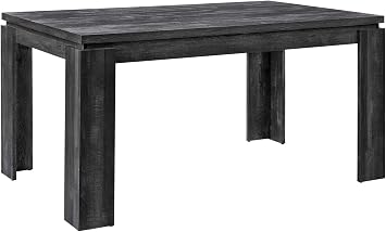 Monarch Specialties 36"X 60" / BLACK RECLAIMED WOOD-LOOK Dining Table