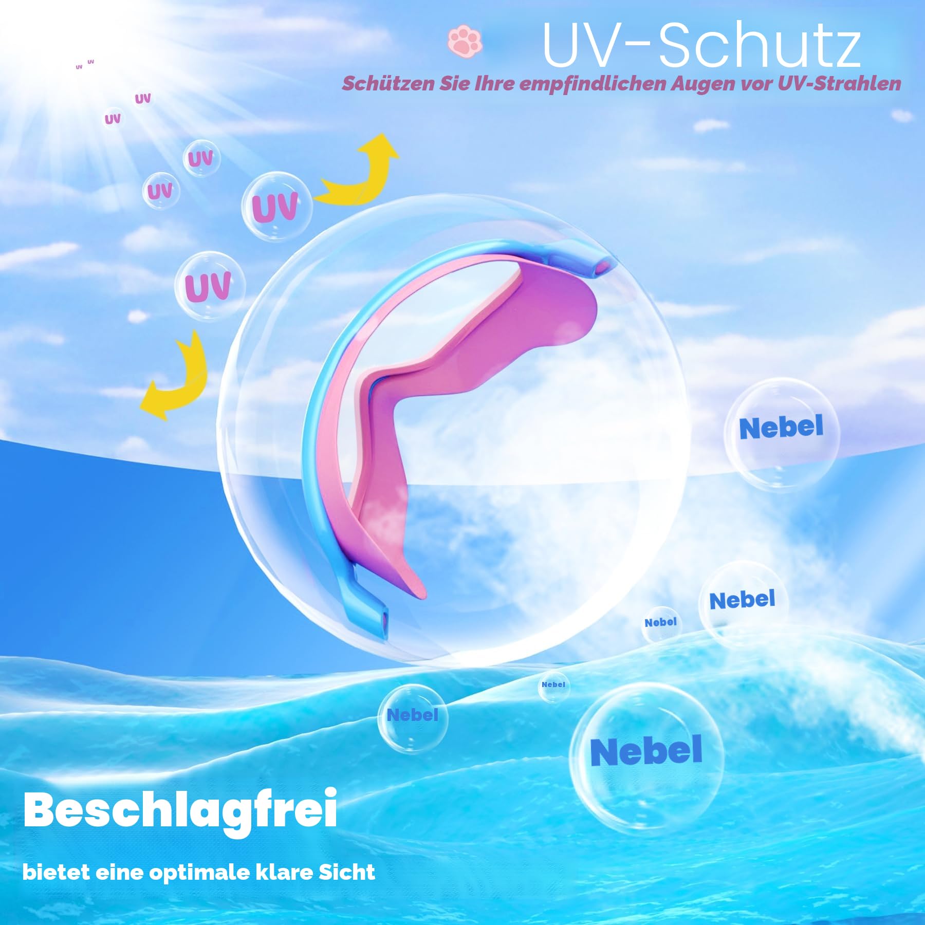 COOLOO Schwimmbrille Kinder, 2 Stück Taucherbrille Kinder 4-14 Jahre,【Patent】 Anti-Beschlag, UV-Schutz, KEIN Auslaufen verstellbare Silikon-Schwimmbrille für Kinder, Mädchen, Jungen