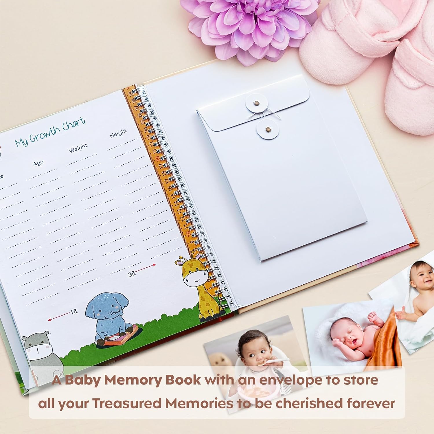 A Baby Cherry - Baby Record Book with Photo Album || 80 pages || Baby Memory Book for 0 to 5 Years || Milestone Album || Modern Baby Record Books For Memories|| Perfect Baby Gift for Boy or Girl 5 71sLffz5MOL. SL1500