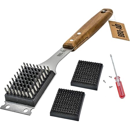 BBQ-Aid Grill Brush and Scraper for Barbecue No Scratch- BBQ Grill Brush for Any Grill