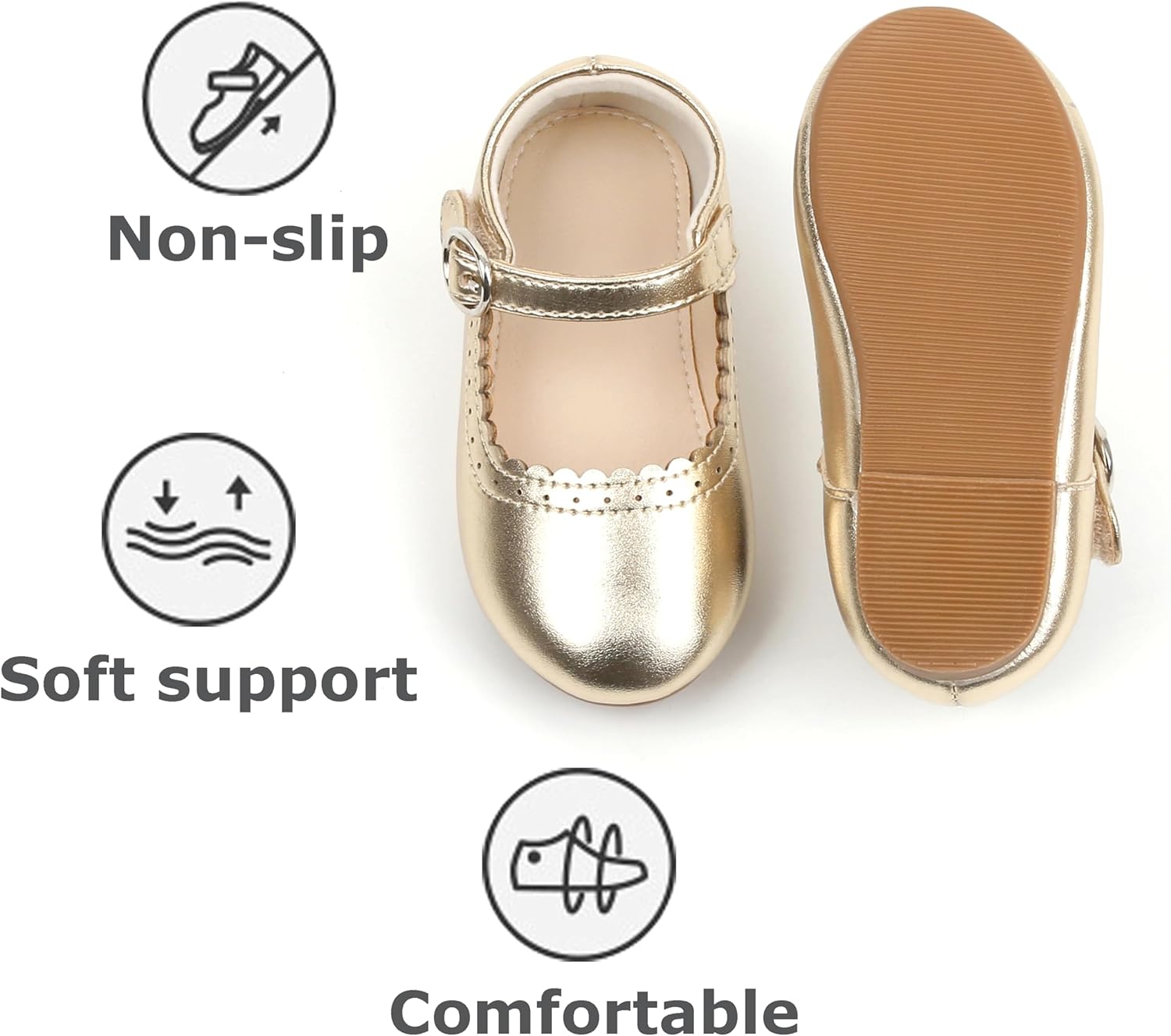 THEE BRON Toddler Mary Janes | Arch Support Leather Dress Shoes | Birthday Party Flats - Image 7