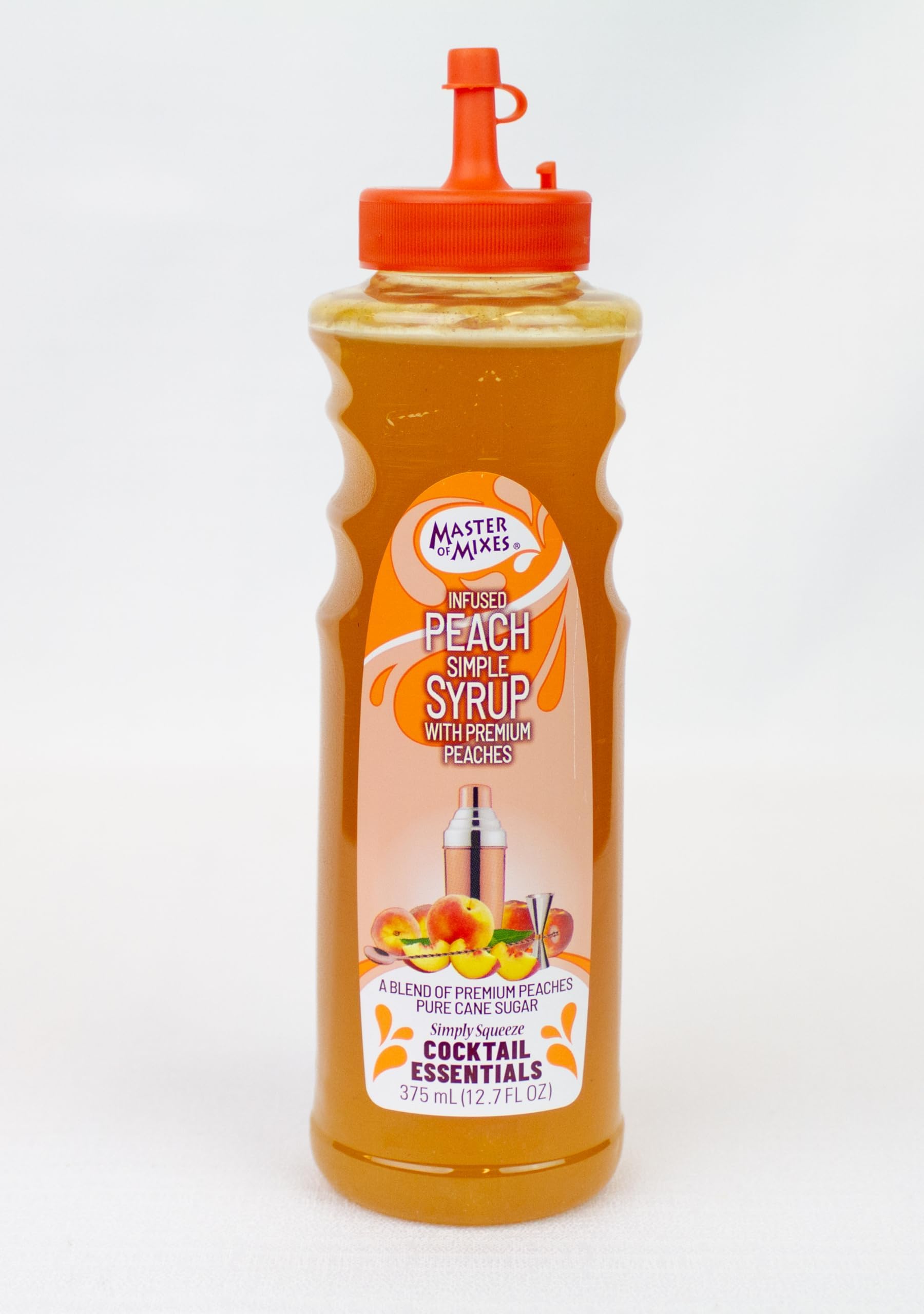 Cocktail Essentials Infused Peach Syrup, 375 ML Bottle (12.7 Fl Oz)