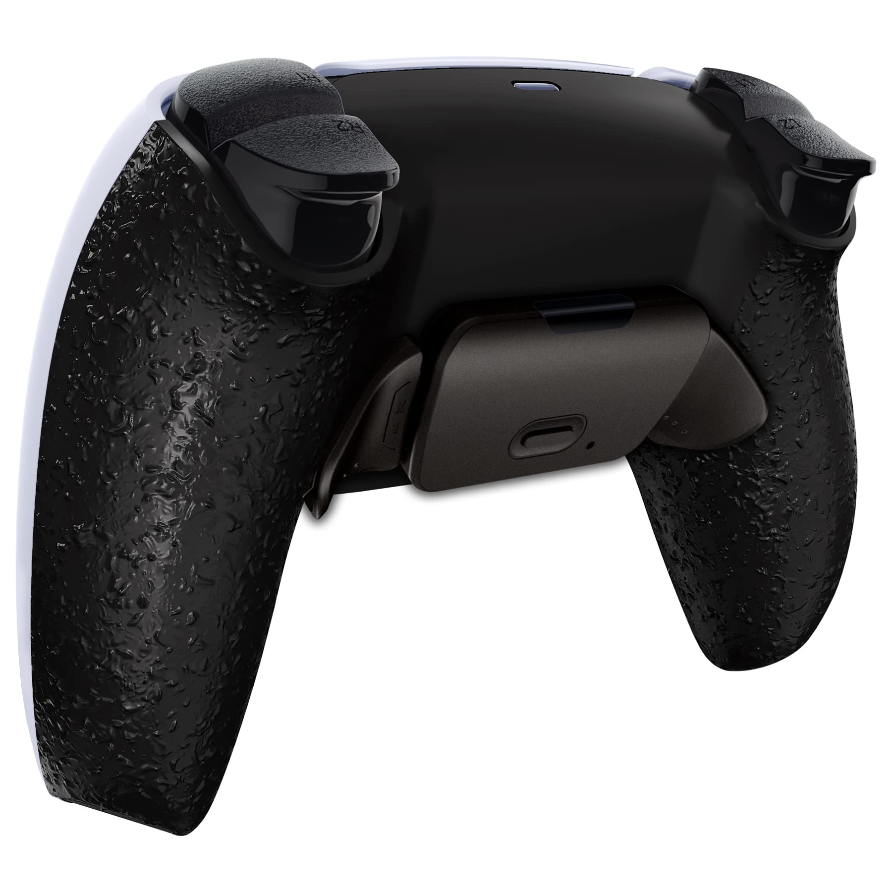 eXtremeRate Rise2.0 Remap Kit Metallo per ps5 Controller BDM-010/020, 2 Palette Paddles Back Button Tasti Aggiuntivi Programmabili & Cover Posteriore per ps5 Joystick-Nero Antiscivolo