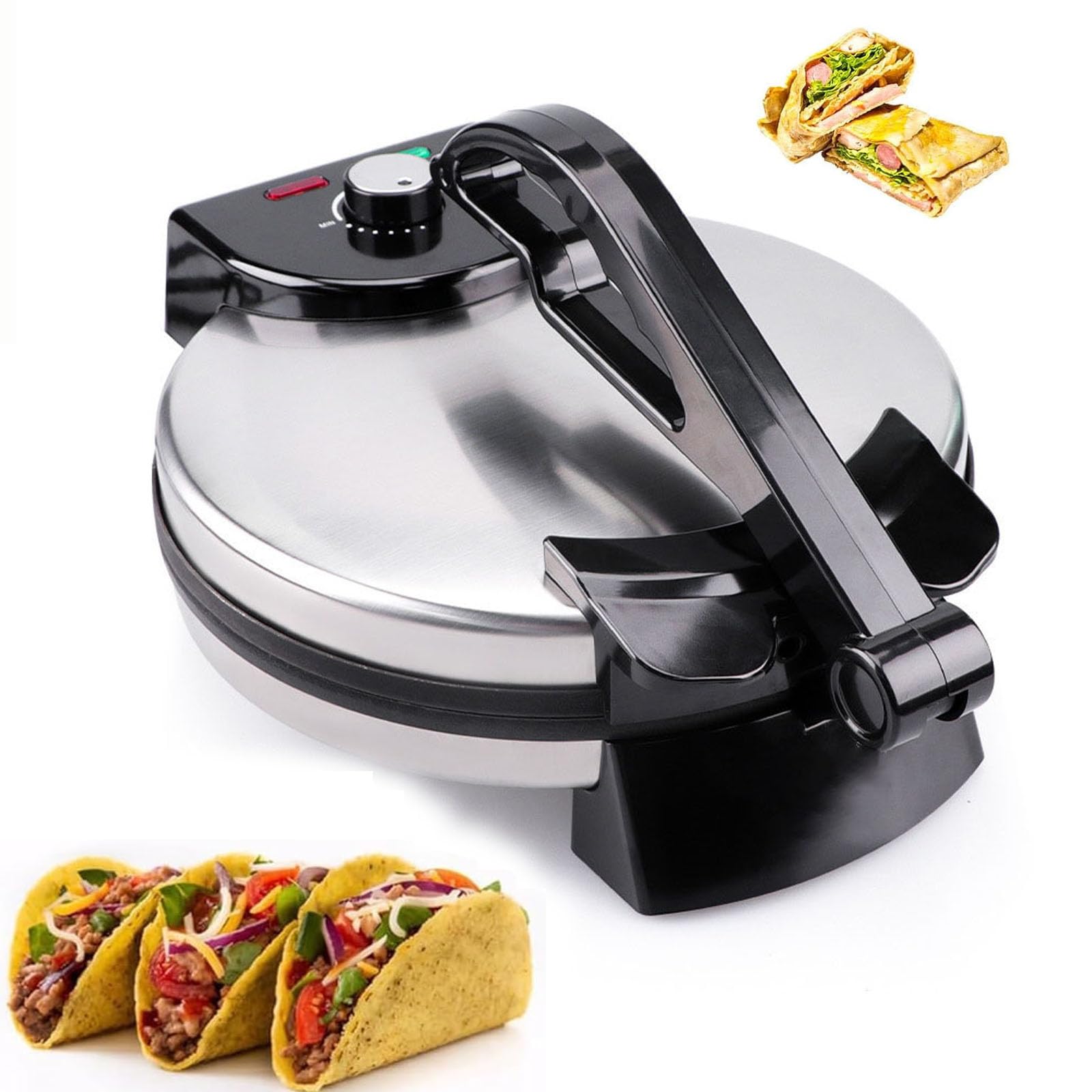 Fabricant de tortilla pour repas mexicains en famille avec plaques antiadhésives