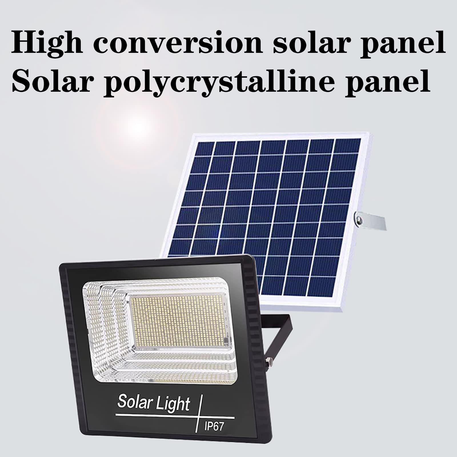 Luci di Sicurezza Solari 200W 300W 400W 800W, Luci di Inondazione Solari per Esterni 212-922 Perline per Lampade Ad Alta Luminosità Ip67 Impermeabili, Faretti Solari 3000,