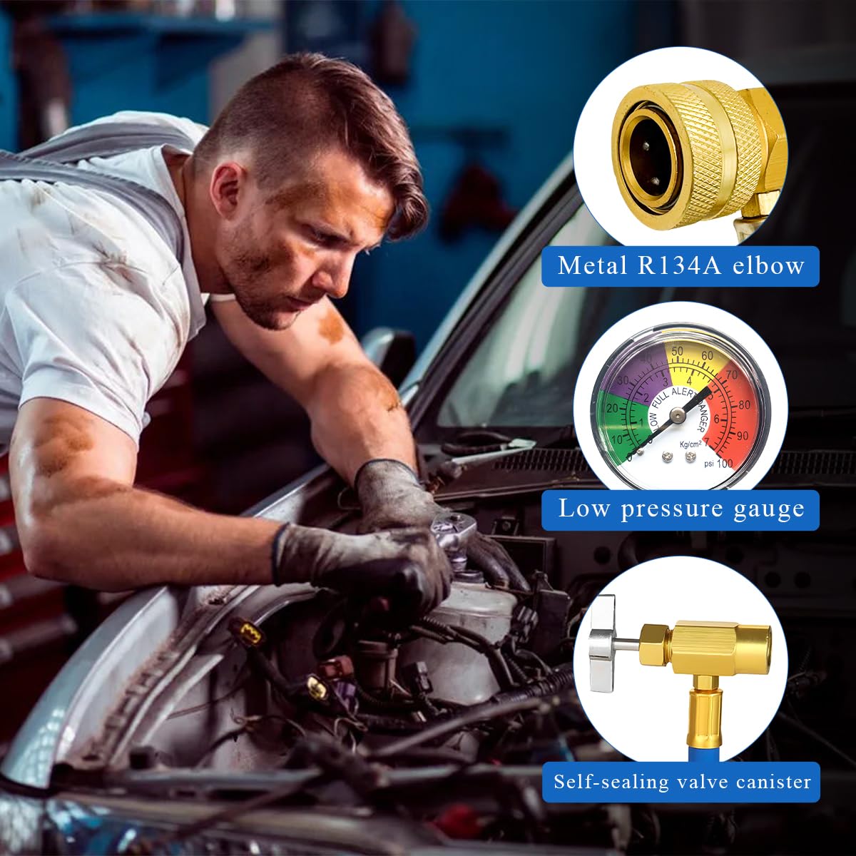 R134A Refrigerant Charge Hose Kit, 18.1 - Jamaica