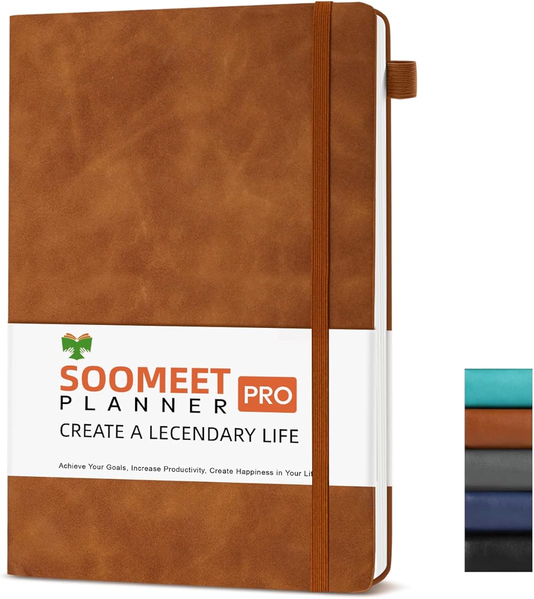 Amazon.com : Soomeet Lined Journal Notebook, 200 Pages, Leather Hardcover Notebooks, A5 College Ruled Thick Classic with Pen Loop Notebook Journals for Writing, for Women Men Office School, 5.75'' X 8.38'', Brown : Office Products
