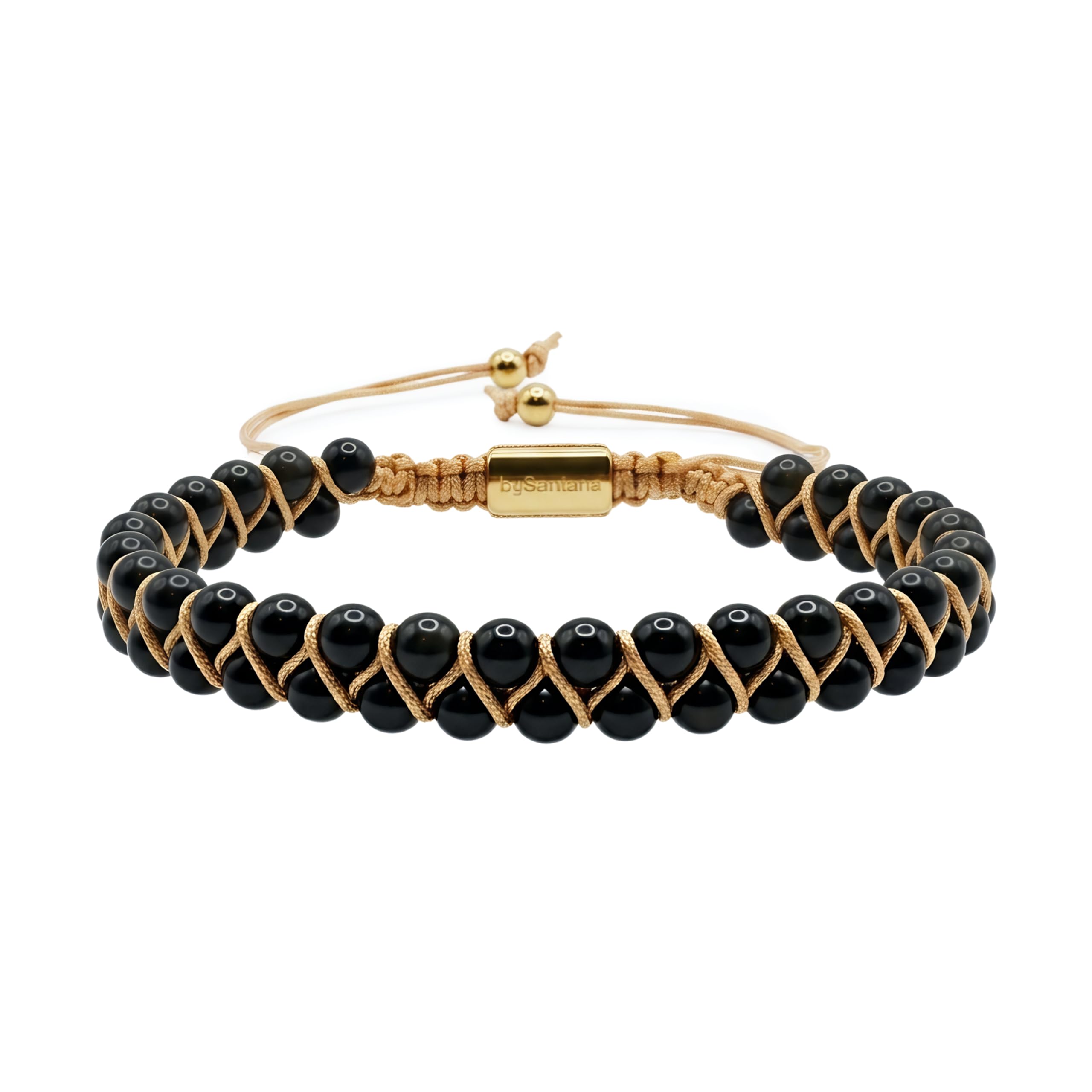 Bracciale Donna Pietre Naturali, Perline Pietre Preziose Stile Boho Doppio | Regolabile, Impilabile, Perline da 4mm, Doppia Fila Intrecciata, Robusto e Leggero, Unisex, Con Confezione Regalo