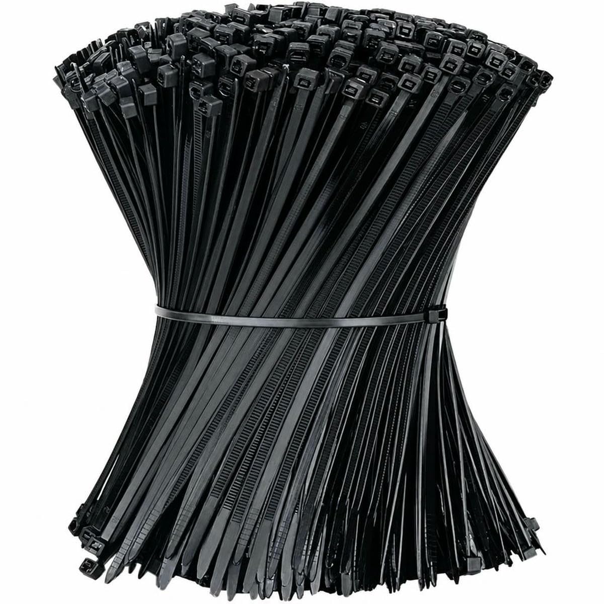 Bsguz 4X200mm Black 100/200/300/500/1000Pcs Self-Locking White Black Nylon Cable Zip Ties Fastening Ring Nylon Clamp Strap With Lock-200Pcs
