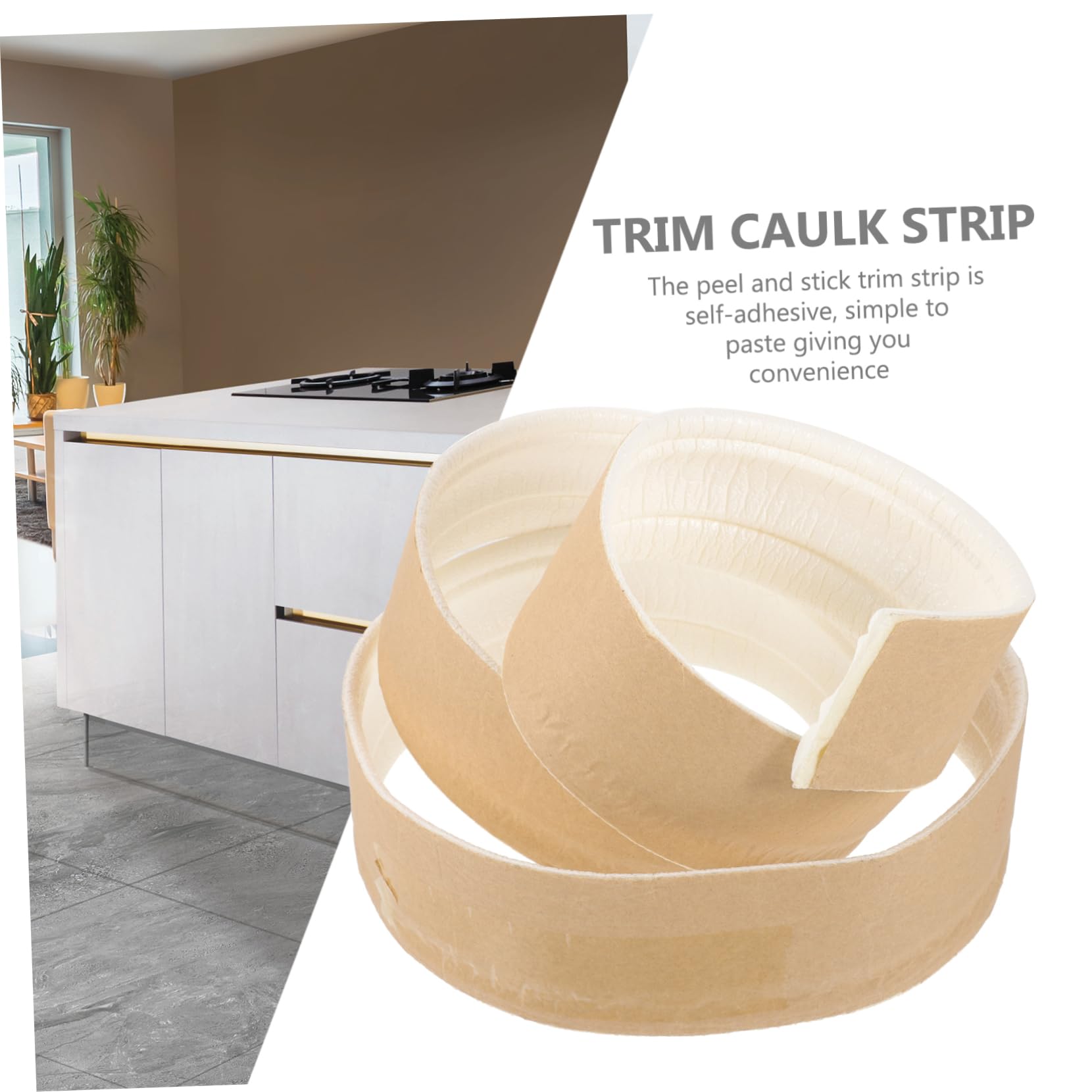 HOMSFOU 5piezas Moldura Flexible Autoadhesiva Para Esquinas De Pared Tira Decorativa De Caulk Para Bordes De Muebles y Azulejos Fácil De Usar Residuos