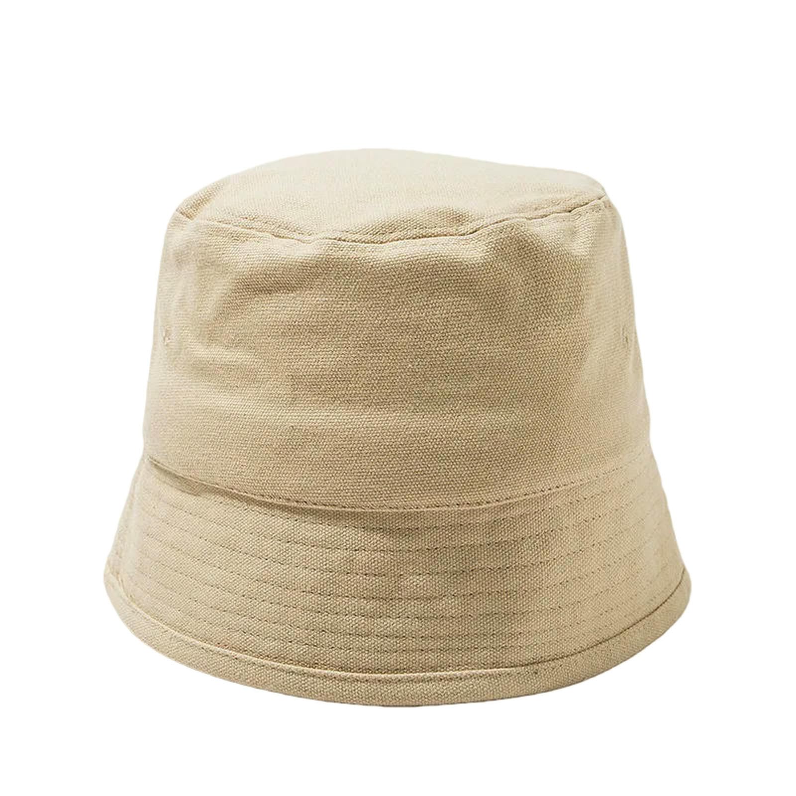 Chapeau seau en coton haut de gamme avec visière protectrice et dessus plat